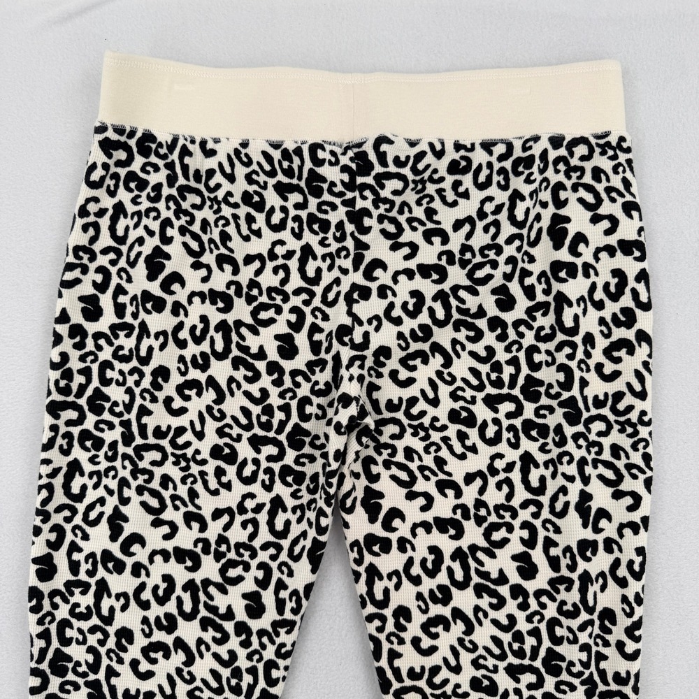 Harley-Davidson Womens Leopard Print Thermal Pajama Leggings Waffle Knit Large - Picture 4 of 8